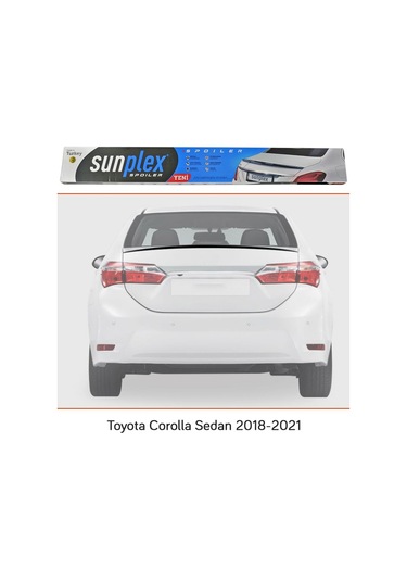 Sunplex Toyota Corolla Uyumlu 2018-2021 Spoiler Bagaj Çıtası Piano Black
