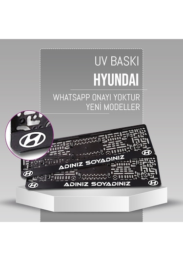 Hyundai Plakalık, 2 Adet Premium Uv Baskı, Plakalıkhane