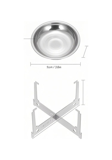 Jokmae Katlanır Kamp Alkollü Isıtıcı Tepsisi - Portatif Ve Hafif Gümüş Çok Renkli