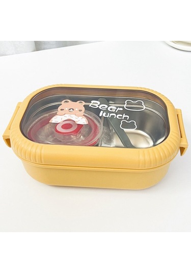 Lichen Paslanmaz Çelik Bento Öğle Yemeği Kutusu, Sızdırmaz,