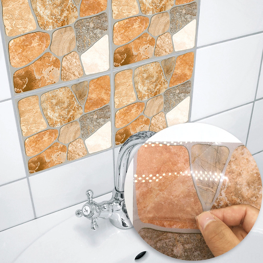 Hombey Mediterranean Tarzı Pvc Otomatik Yapıştırıcı Duvar Stickerleri 20x20cm 10 Adet - Ev Dekorasyonu İçin Kolay Uygulama Ve Kaldırma Diğer