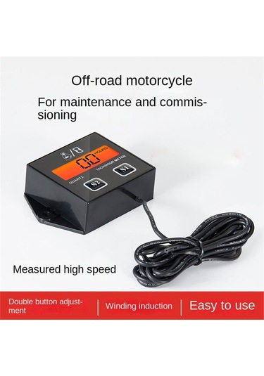 Junzhuodianpu Dijital Motor Devir Saati Ölçer Takometre Göstergesi Motor Rpm Lcd Ekran Araba Motosiklet Strok Motor Tekne Atv Moto