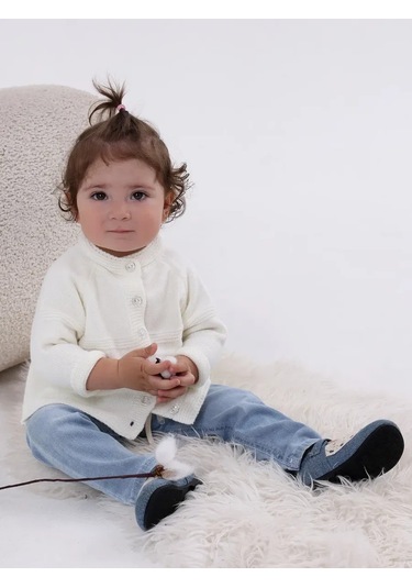 Zaan Brand Çocuk Düğmeli Kardigan 466521118 Sütlü