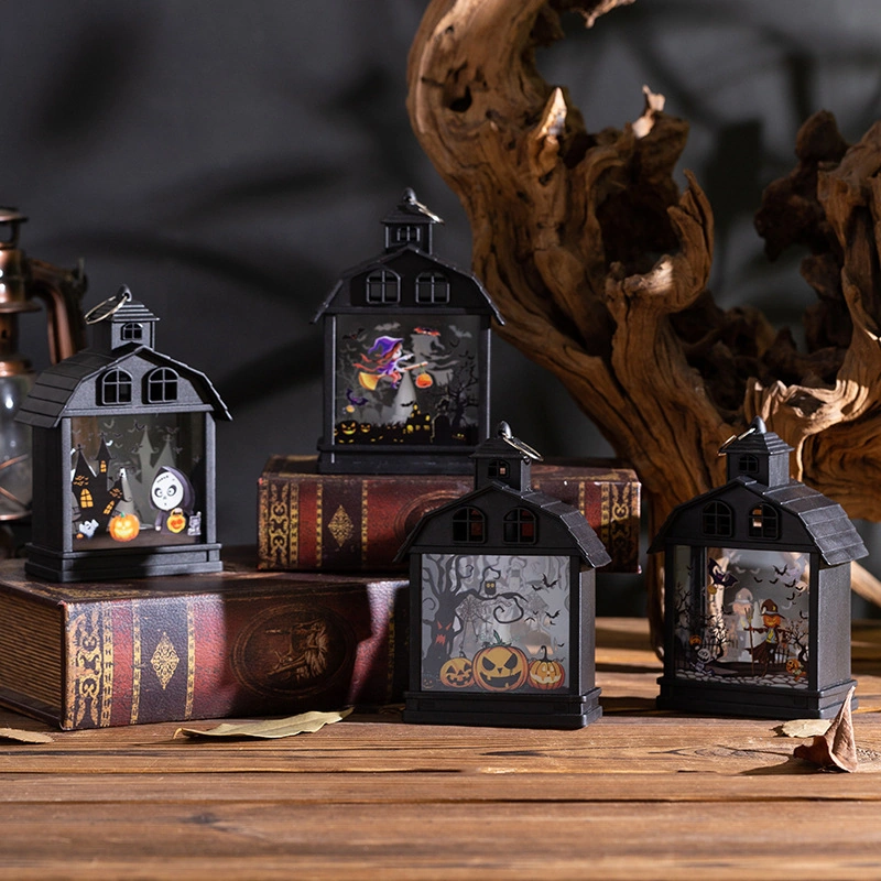 Hombey Korku Atmosferi Oluşturucu Klasik Cadı Evi Lamba: Balkabaklı, Adamk Skeleton, İskelet Dekoratif Partı Aletleri Çok Renkli