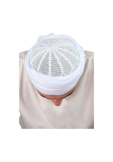 İhvanonline Dolama Sarık Bezi Beyaz Renk - 140 X 140 Cm Beyaz