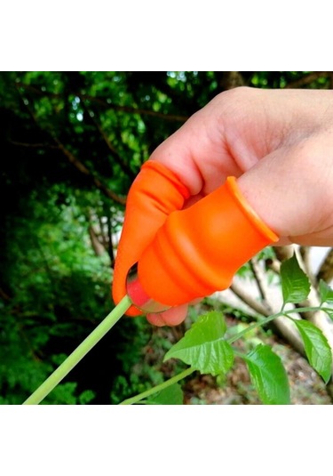 Silikon Başparmak Bıçağı Parmak Soyucu Koruyucu Soyacak Eldiveni MEDIUM