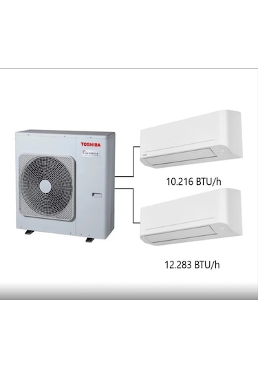 Toshiba 2M A+++ 10.000  Btu/h +12.000 Btu/h Multi Split Klima