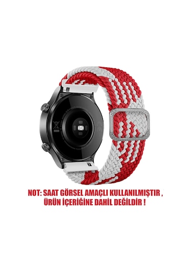Microsonic Samsung Galaxy Watch 46Mm Kordon Band Kırmızı Beyaz