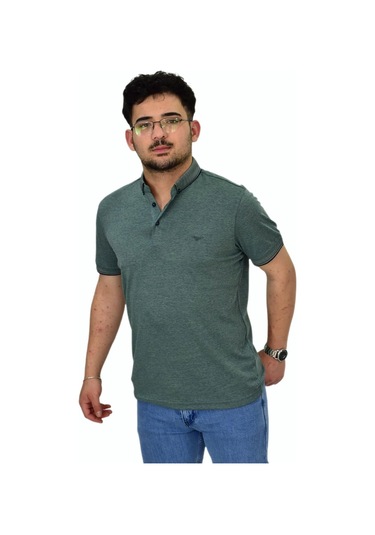 Erkek Polo Yaka Merserize Tişört 1000 Bgl-st04532 Yeşil