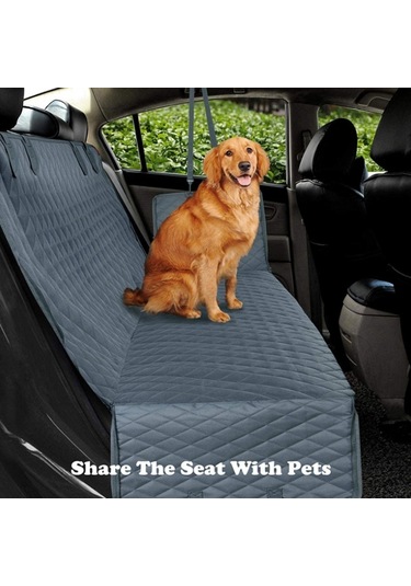 CWD007 Köpek Araba Koltuğu Çizilmez Koruma Örtüsü Gri 143 x 152 CM
