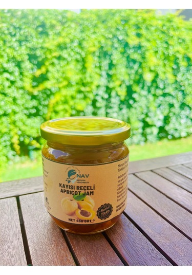 Nav Kayısı Reçeli Ev Yapımı Cam Kavanoz 450 G
