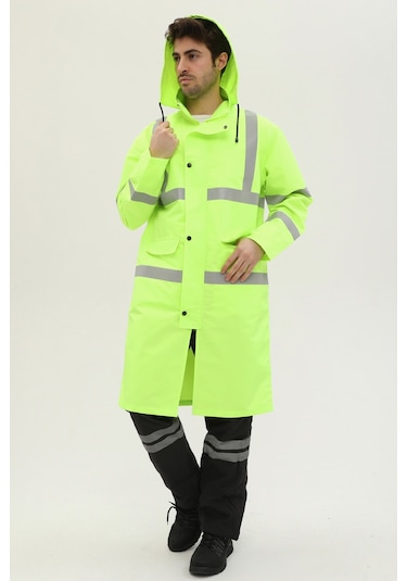 Uniprom Yağmurluk Reflektörlü Yüksek Görünürlü Neon Sarı