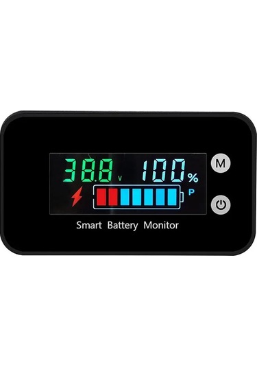 Yunboo Ipx7 Su Geçirmez Renkli Ekranlı Akü Test Cihazı 7-100v, Sıcaklık + Alarm, Akü Voltajı Ve Kapasitesi Monitörü Lityum, Kurşunsulfat Aküler İçin