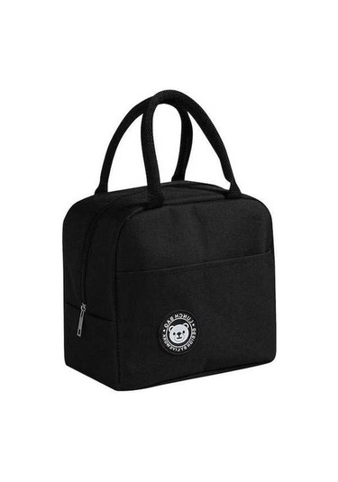 Dancemonkey Siyah Soğutucu Çanta, Seyahat Öğle Yemeği Kutusu Siyah
