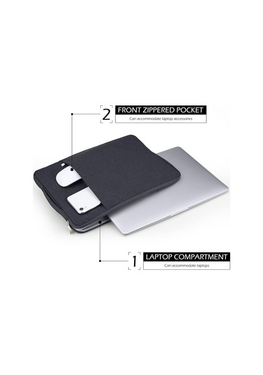 13 İnç Dizüstü Bilgisayar Çantası Su Geçirmez Yumuşak Evrak Çantası Koruma Macbook Air 13 M2 M1 A2681 A2337 A2179 2018-2022 /macbook Pro 13 M2 M1 A2338 Siyah Diğer