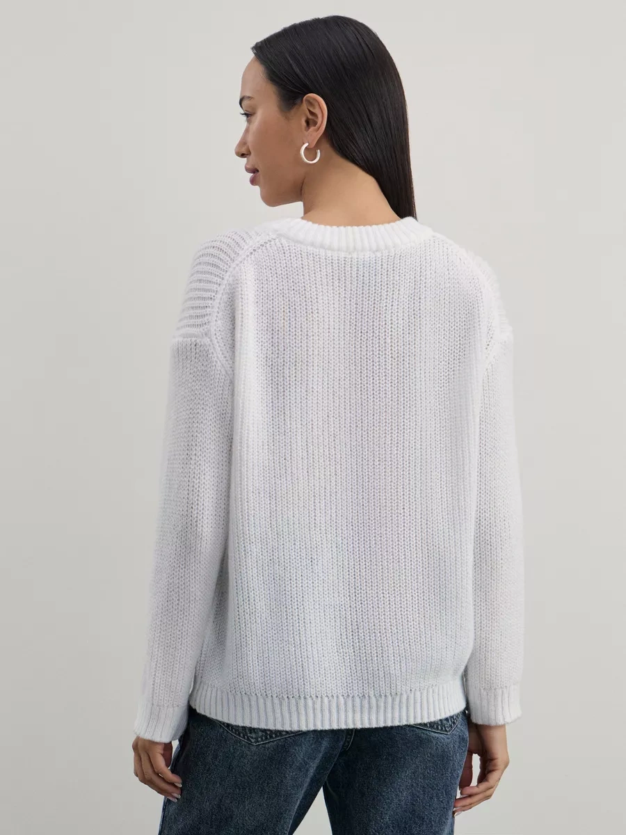 Zarına Şeffaf Örgü Jumper Kazak 180123135 Beyaz