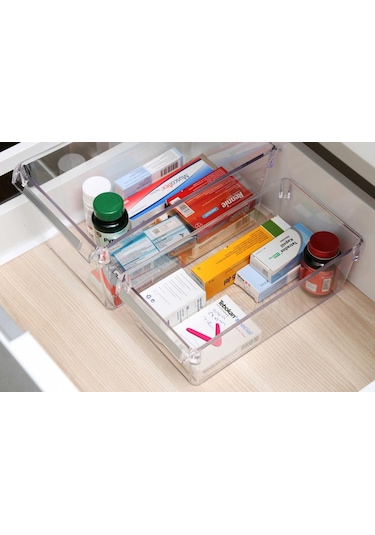 Primanova Buzdolabı Ve Mutfak Dolabı Düzenleyici 20x28x5cm-e27-5 Şeffaf