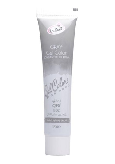 Dr Gusto Tüp Jel Gıda Boyası Gri - 50 Gr