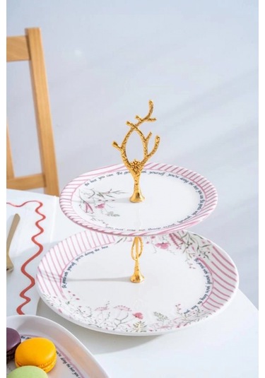 Acar Hca9089 Laila Desenli Katlı Seramik Kurabiyelik 27 Cm Çok Renkli