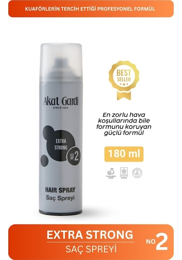 Akat Gardi Saç Spreyi Extra Strong No:2 Gri 180 Ml