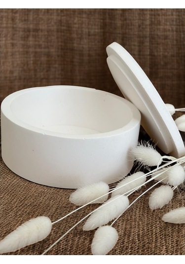 Kapaklı Dekoratif Yuvarlak Saklama Kutusu, Yuvarlak Obje, Ev Dekoru