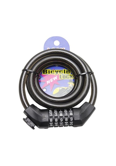 T.concept Tonyon Dayanıklı Güçlendirilmiş Çelik Halat 5 Şifreli Bisiklet Kilidi 12x 150 Cm
