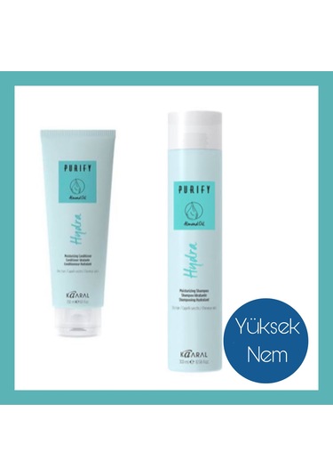 Kaaral Purify Hydra Moisturizing Nemlendirici Şampuan 300 ML + Kaaral Purify Hydra Moisturizing Saç Kremi 250 ML