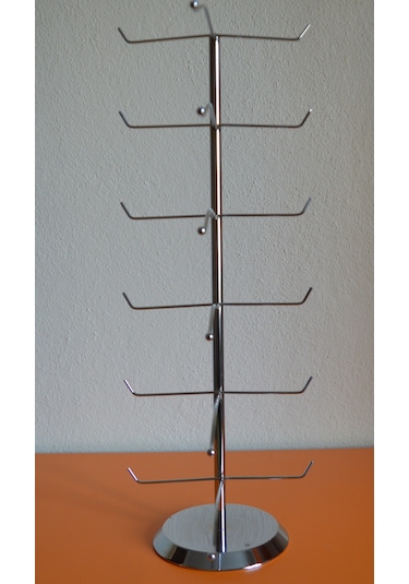 Krom Gözlük Standı Düzenleyecı Organizer 6 Lı Krom