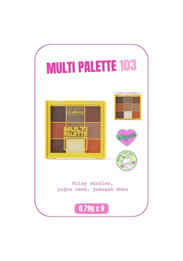 Callista Multi Palette Eyeshadow Göz Farı Paleti 103 Coffee Addiction