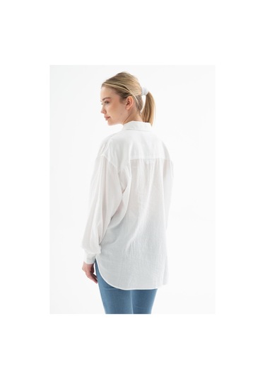 Fashion Friends Bayan Gömlek 25y0051k1 Beyaz Beyaz