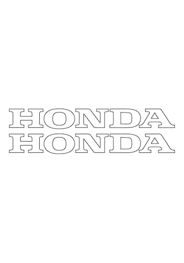 Honda Yazılı Mini Sticker Etiket Modeli