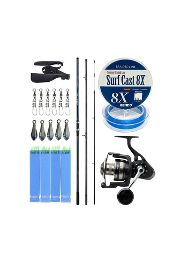 Yekoutdoor Profesyonel Olta Seti Shimano Kamış Alivio Surf T 425 Bx-g 4,25m 225g 3pc&savage Gear Sgs8 8000 Fd Olta Makinesi