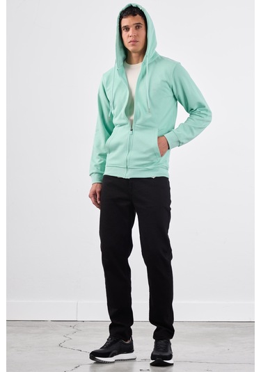 Dufy Mint Yeşili Erkek Sweatshırt - Regular Fit Mint Yeşili