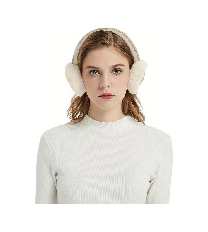 Dashanshop Siyah Sued Klasik Polar Kulaklık Yumuşak Kaymaz Katlanır Kışlık Unisex