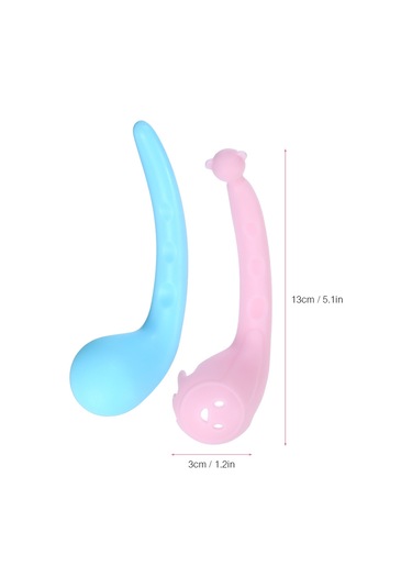 Moveevo Bebek Yemek Öğrenme Kaşığı, Eğilebilir, Noodle Spoon, 0-3 Yaş, Silikon-pp Malzeme, Depolama Kutusuyla, Mavi+pembe, 2 Adet Mavi - Pembe