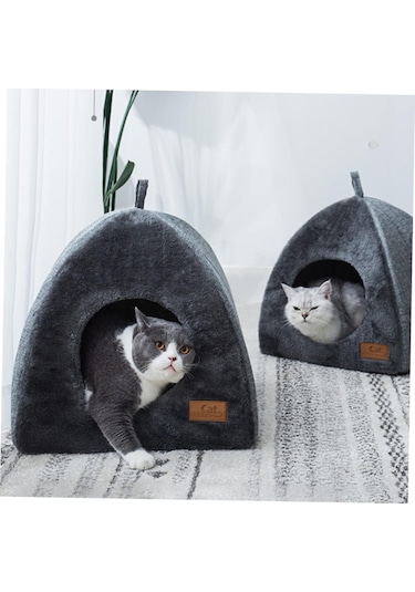 Geeroyoo Üçgen Kedi Yatağı Sıcak Kalın