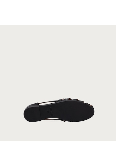 Nero Black Sandalet Kadın 03m1 Frau Feather siyah