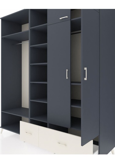 Kronos Dolap 12 Raflı 2 Çekmeceli 2 Askılı 220x59x243 Antrasit-antrasit/aytaşı Antrasıt/aytası Kronos Dolap 12 Raflı 2 Çekmeceli 2 Askılı 220x59x243 Antrasit-antrasit/aytaşı Antrasıt/aytası