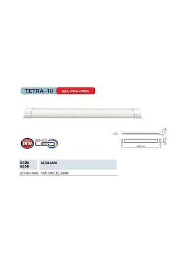 60Cm Led Armatür Beyaz (2 Adet) Beyaz