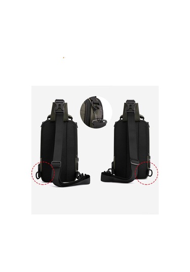 Moveevo Erkek Usb Şarjlı Sırt Çantası, Su Geçirmez Nilon, Çoklu Cepli, Kol/omuz Taşıma, Seyahat/moda, Yeşil Yeşil