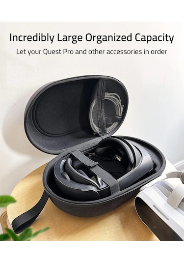 Large Sert Taşıma Çantası Meta Quest 3s/3/oculus 2/pico 4 Uyumlu Siyah M42-bl