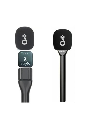 Çift Mikrofonlu Profosyonel Kablosuz Yüksek Kaliteli Ses Kaydı Röportaj Mikrofonu