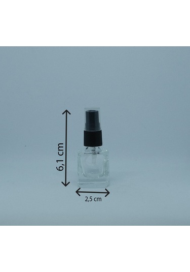 Boş Parfüm ve Kolonya Şişesi 5 ML 3 Adet Boş Cam Siyah Sprey Şişe