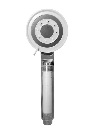 Rudi Armatür Filtreli/ Kireç Önleyici Beş Fonksiyonlu Krom Duş Başlığı Gri