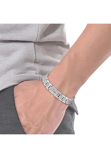 Lacoste Lacj2040117 Erkek Bileklik Metalik
