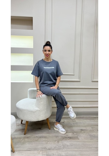 Thatssofetch Füme T-shirt Eşofman Altı Jogger - Beyaz Baskılı Eşofman Takımı Oversize Füme-279612 Thatssofetch Füme T-shirt Eşofman Altı Jogger - Beyaz Baskılı Eşofman Takımı Oversize Füme-279612