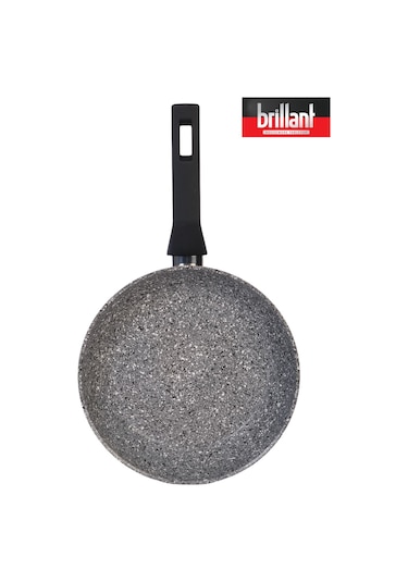 Brillant Lüks Granit 28 Cm Tava Yanmaz Yapışmaz Tava Gri