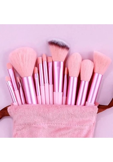 14 Pcs Makyaj Fırça Seti Göz Farı Vakfı Kadın Kozmetik Fırça Göz Farı Allık Gü Cherry Pink 13pc Dark Topaz