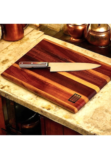 Kaf Ahşap Sapelli Edge Grain Kesme Tahtası Medium