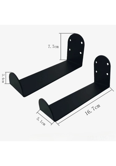 Vkemall Demir Çok Amaçlı Duvarlı Askı, 4 Adet, Yoga Matı-snowboard-surfboard Saklama, Vida İle Sabitlenir, Sağlam Montaj Siyah